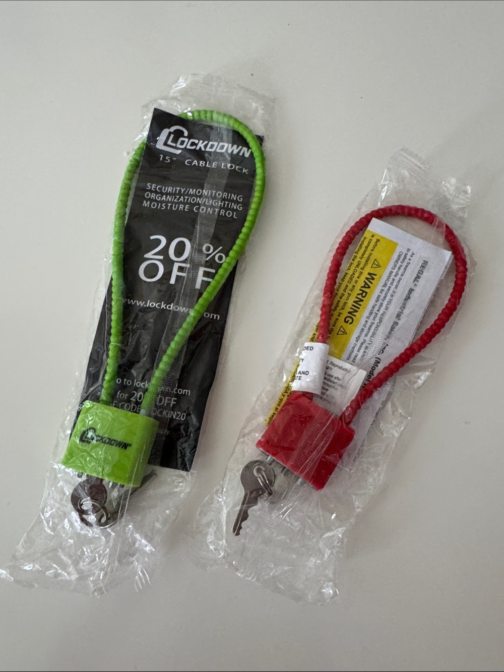 Bundle of 2 Cable Locks